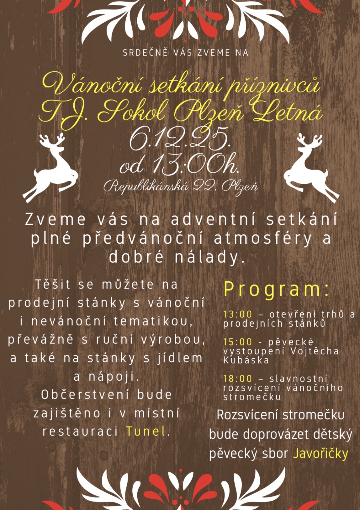 Obrázek novinky - Vánoční setkání příznivců T.J.